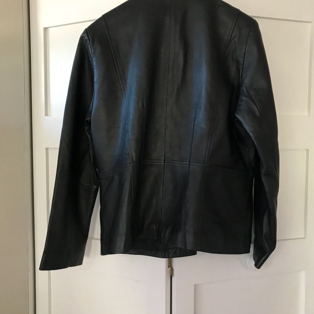 Button Down Lamb Skin Coat With Patch Pockets! - image 3